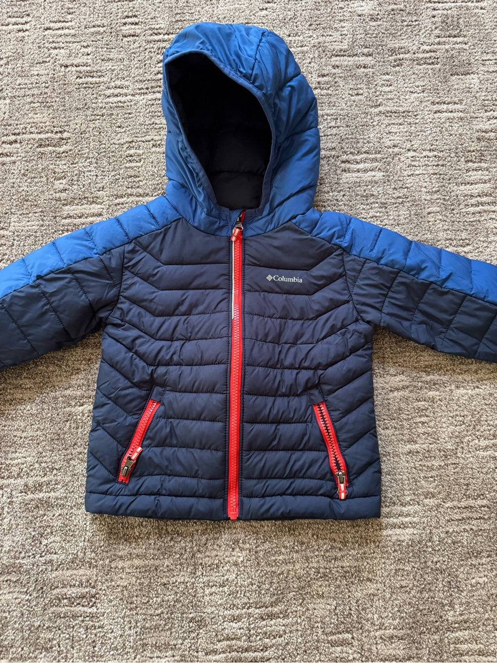 Columbia Boys' Navy & Royal Blue Hooded Puffer Jacket 4T